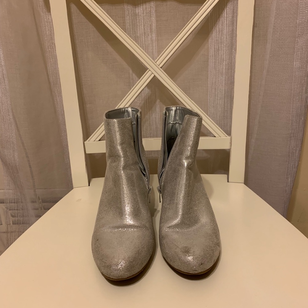 Silver booties, comfortable